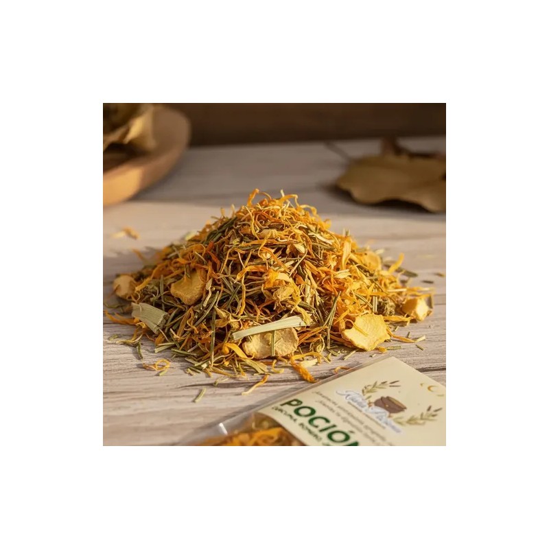Infusión Herbal Poción Solar Con Cúrcuma, Romero Y Jengibre