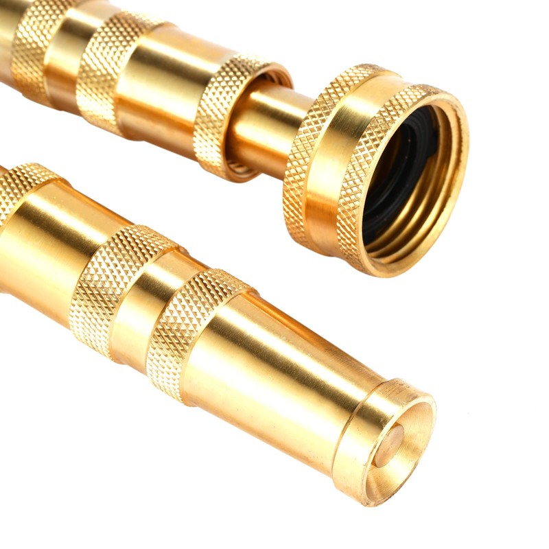 Sanpaint Heavy-Duty Brass Adjustable Twist Hose Nozzle, 2 Pack