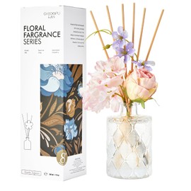 Chloefu Lan Rose Noir & Oud Reéd Diffuser, 6.7 oz Natural Essential Scented Oil with Diffuser Sticks,Bathroom Decor, Home & Office Decor,Diffuser Oil Gift Set