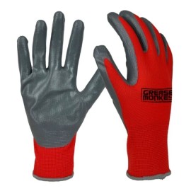 Grease Monkey 1 pair - Grease Monkey Nitrile-Coated Work Gloves, steady grip - Size LG - NEW