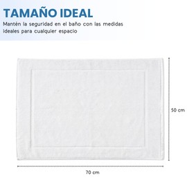 La Josefina 2 Tapetes De Baño Blanco 100% Algodon 50 x 70 cm