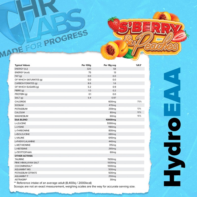 HR Labs HydroEAA, Complete Hydration & EAA Essential Amino Acid
