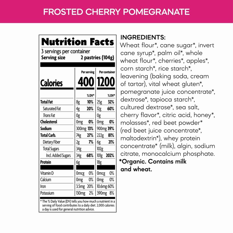 Nature's Path Organic Frosted Cherry Pomegranate Toaster Pastries, 11 oz
