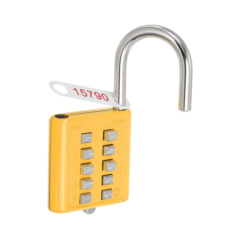 PATIKIL 10 Digit Button Combination Padlock, 5 Position Locking Mechanism