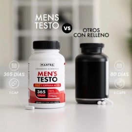 Multivitaminico Testo De 365 Cápsulas | Mantra Nutrition Sabor Sin Sabor