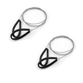 2PCS Metal Wire Saw Hand Pocket String Rope Saw Emergency Survival Tool PVC Pipe Cutting Tool for Wood Camping Hiking Hunting,Stainless Steel Tool （Black）