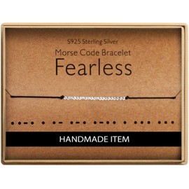 Monily Inspirational Gifts for Women Fearless Bracelet for Women Morse Code Bracelet for Women Fearless Jewelry for Women
