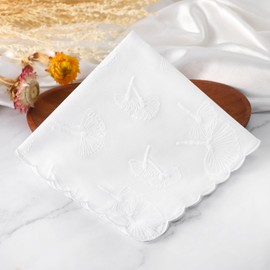 HOULIFE Embroidered Handkerchiefs for Women Cotton Vintage Flower Handkerchief Floral Embroidery Ladies Handkerchiefs for Wedding Party, Colour: 1-3 pieces, m