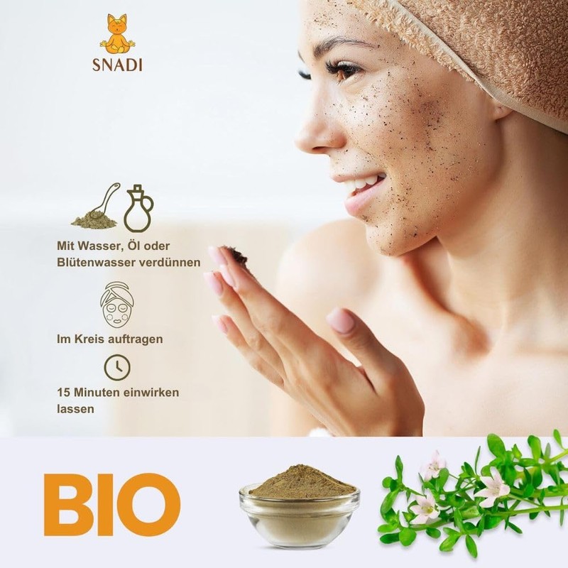Snadi - Organic Brahmi Powder 100%, 500g | Real from