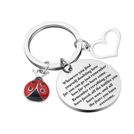 Good Luck Ladybug Gift Ladybug Lover Keychain Whenever You Find... Keychain Beetle Ladybug Keychain Cute Insect Lover Gift (Whenever you find Ladybug-KR2)