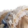 Tea Party Sun Hat Straw Plaited Lace Ribbon Tie Flowers