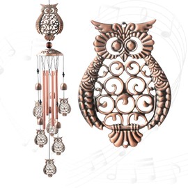 Wind Chime, Owl Wind Chime, Owl Gifts, Outdoor Decorations Wind Chime, Vintage Commemorative Wind Chimes Gift For Mom And Woman, Owl Copper Decoration Birthday And Valentine Gift
