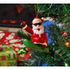 Tree Buddees Snowboarding Santa Claus Christmas Ornament