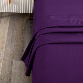 Sfoothome - Sábana encimera individual – Colección Premium 1500 ultrasuave – Resistente a las arrugas, fácil cuidado (individual, morado)