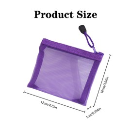 18 Pcs Mini Zipper Mesh Bags - Reusable 12x10CM Nylon Mesh Zipper Pouch Organizer, Coin Pouch & Cosmetic Travel Bags for Makeup, Lipstick, Toiletries, Keys, Cards & Office Supplies with Sturdy Zippers