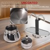 Uncoated 2 Cup Dual Pipe Moka Pot 304 Thickened Stainless