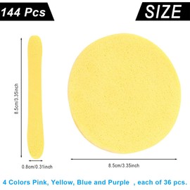 144 Pcs Compressed Facial Cleansing Pads, Reusable & Disposable Makeup Remover, Spa Face Exfoliating Wipes for Daily Use