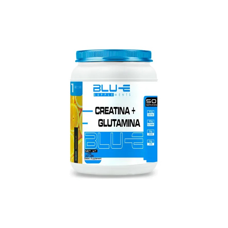 Creatina Glutamina Blu-e 1kg 50 Servicios Varios Sabores