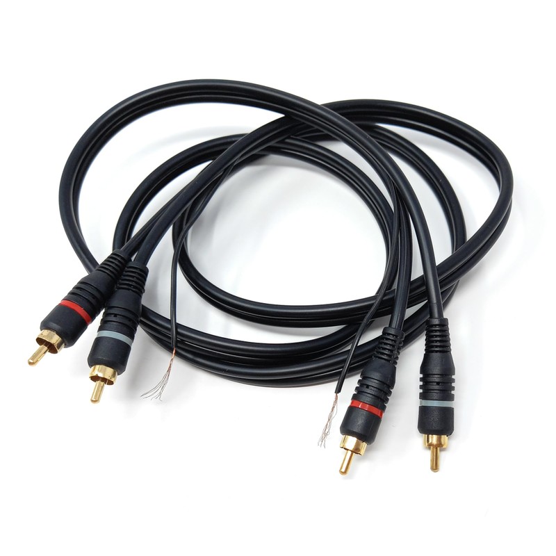 DRUT 1.5m Twin RCA to RCA Phono Turntable Mixer Ground