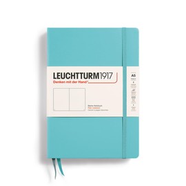 LEUCHTTURM1917 - Notebook Hardcover Medium A5-251 Numbered Pages for Writing and Journaling (Aquamarine, Plain)