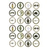 24 edible PRE CUT Army military kids childrens party decoration