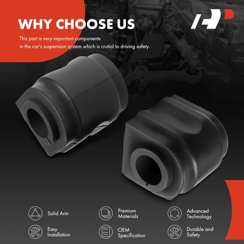 A-Premium 2 x Rear To Frame Sway Bar Bushing Kit,