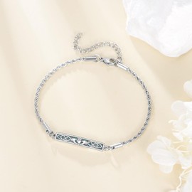 Turquoise Claddagh bracelet 925 Sterling Silver Cladda Bracelet for Women Jewelry Gift for Turquoise Lover