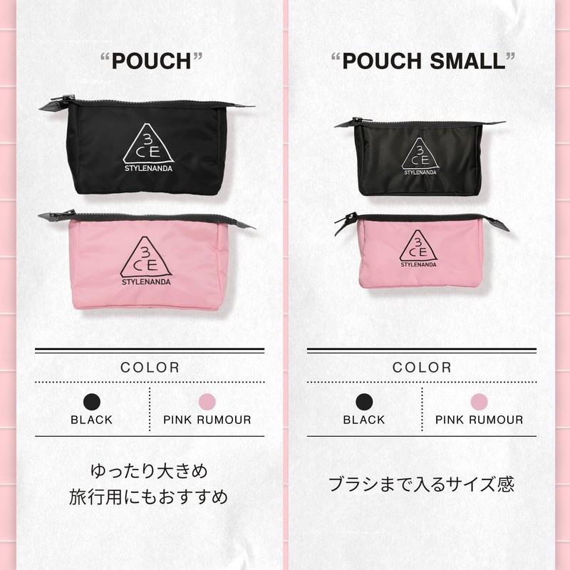 3CE Pink Lumore Cosmetic Pouch Mini Pouch
