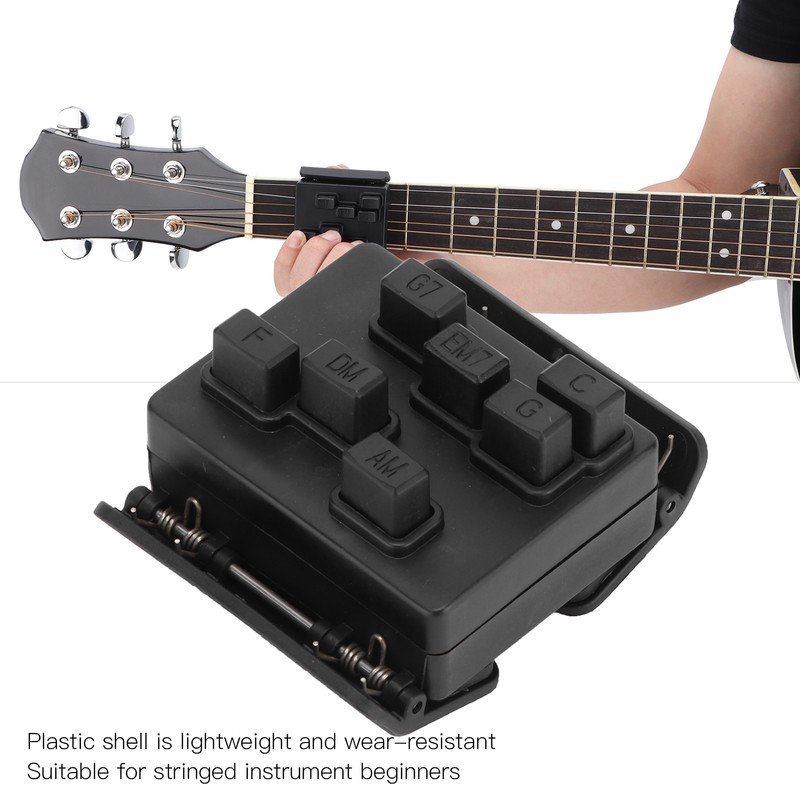 Chord Trainer Guitar Ukulele Button Auxiliary Playing Tool Clipon Stringed