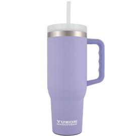 Yukon Outfitters Fit Forty 40oz Double Wall Vacuum Insulated Stainless Steel Tumbler with Reusable Straw & Ergonomic Handle | For Hot or Cold Beverage, Lavender