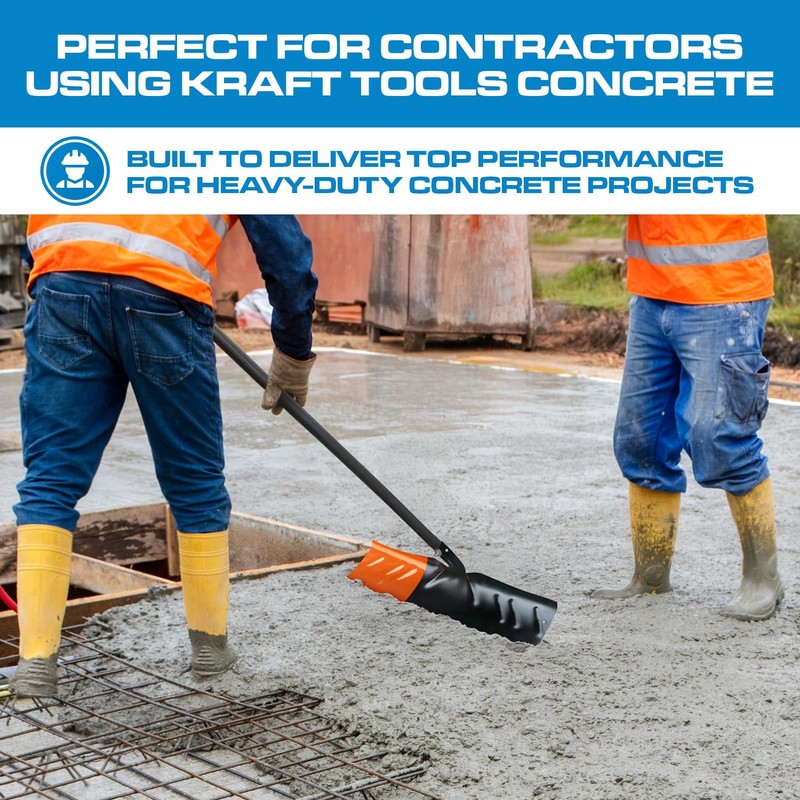 PLEXON 50" Concrete Placer 20" Wide Blade with Metal Handle,