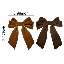 Velvet Bow Hair Clip French Barrette Hair Bows for Women Bowknot Hair Clip Hair Bow Alligator Clips Christmas Hair Accessories for Girls Ribbon Bow Hair Ties Velvet Hair Bows Barrettes 2Pcs