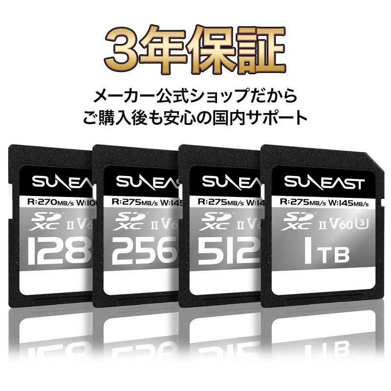 SUNEAST SDXC Card UHS-II V60 U3 4K UHD ULTIMATE PRO