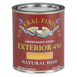 General Finishes Exterior 450 Water Based Wood Stain, 1 Quart, Natural Base