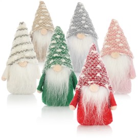 com-four® 3 x Premium Christmas Gnome 15 cm - Christmas Decoration - Winter Gnome Figure - Decorative Item - Scandinavian Decorative Trolls - Swedish Gnome with Beard and Winter Hat