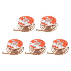 MECCANIXITY Solder Wick Braid No-Clean Desoldering Wick Braid 0.12 Inch Width 4.92 Feet Length for Remove the Solder Electrical Components 5 Pack