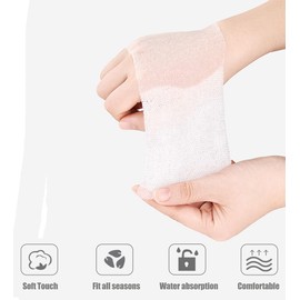 200PCS Makeup Wet Cotton Pads for Face Stretchable Wet Compress Cosmetic Pad with Hole Tear Mask Paper Towel Facial Makeup Remover Cotton Sheets Moisturizing