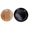 Bamboo Tea Tray, Portable Round Dry Tea Tray, Multifunctional Tea