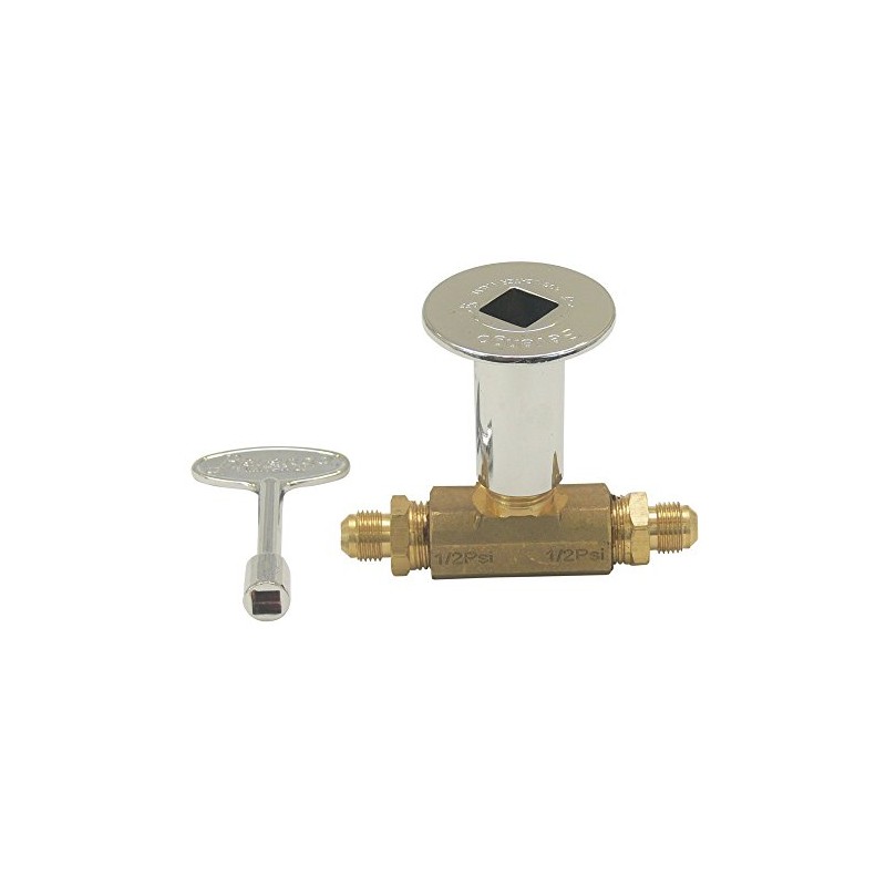 Dreffco 3/8" Low Flow Chrome Keyed Main Shut Off Ball