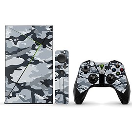 MightySkins Skin Compatible with NVIDIA Shield TV (2017) wrap Cover Sticker Skins Gray Camouflage