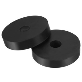 PATIKIL Anti-Vibration Washers 50mm Outer Diameter 12mm Inner Diameter 10mm Thickness 4pcs Rubber Round Anti-Mechanical Damping Foot Pad Black