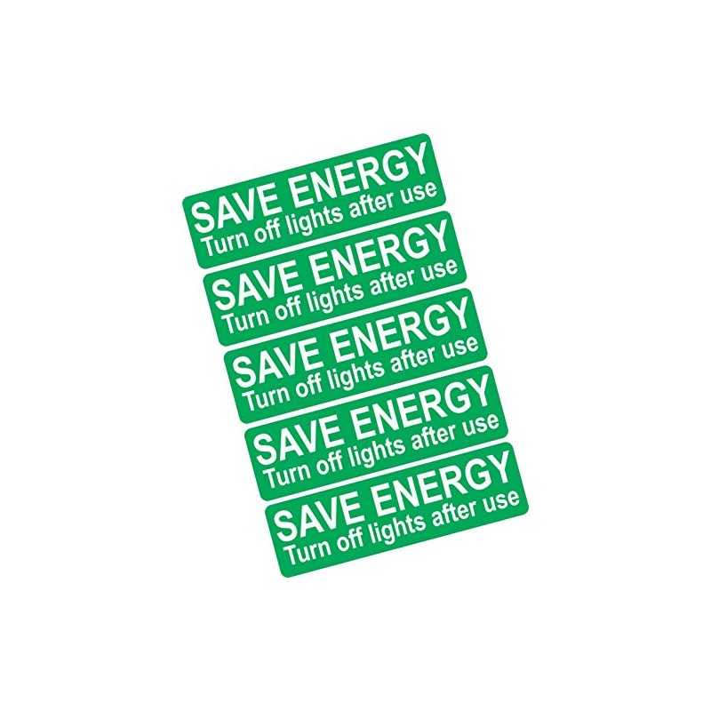 Save Energy Stickers - Light Switch Stickers - Turn off