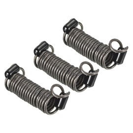 YOKIVE 3 Pcs Security Steel Cables, Coated Baggage Spring Lock Wire Rope with Double Loop | Great for Luggage, Bicycles, Doors (Black, 2.5mmx1m)