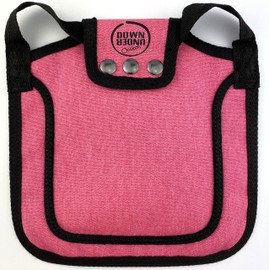 DOWN UNDER OUTDOORS 4 Pack Medium-Large Saddles with Adjustable Straps, Poultry Saver, Protector, Apron, Supplies, Care Products (Pink)