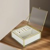 Ylu Yni Glass Jewelry Organizer Box Clear Keepsake Case with