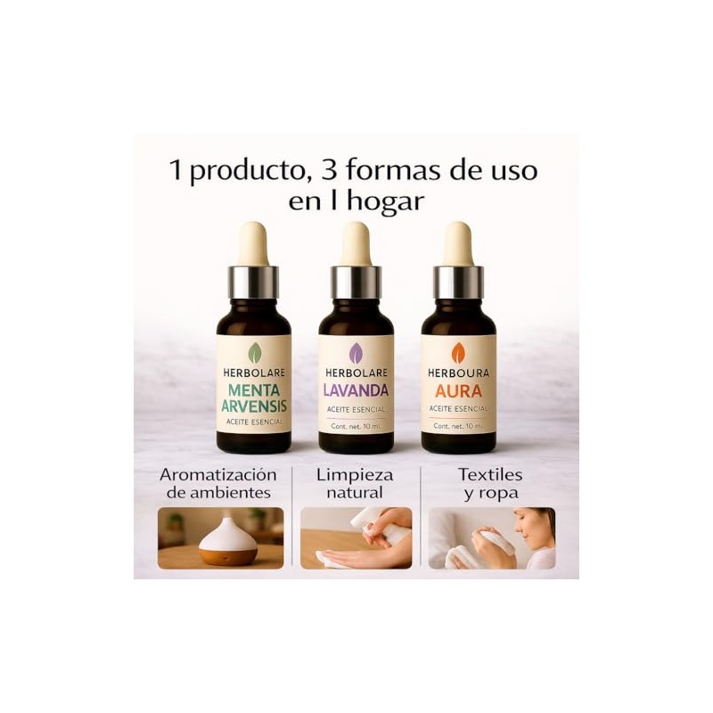 Herbolare Menta Arvensis 10 ml, Aceite Esencial 100% Puro