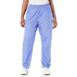 Cherokee womens Workwear Pull-on Cargo medical scrubs pants, Navy, Medium Petite US