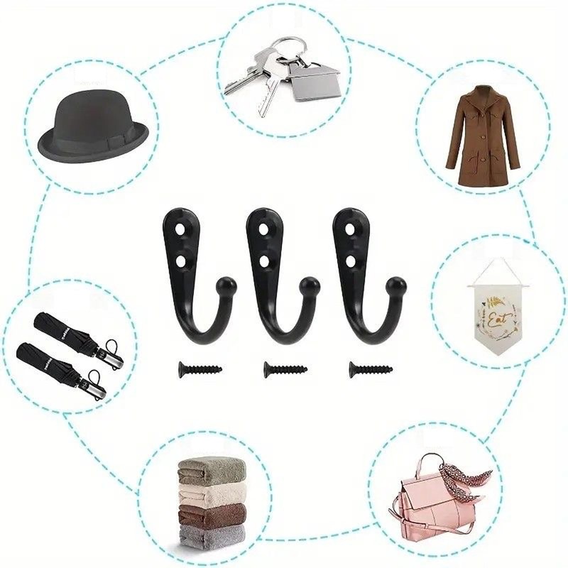 VIPERMARK 4 Pcs Wall Mounted Hooks for Bedroom,Bathroom,Kitchen,and Cabinet Hangers