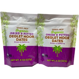 Trader Joe's Organic Dried & Pitted Deglet Noor Dates (Pack of 2)