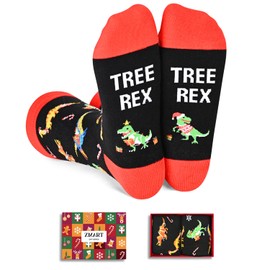 Zmart Christmas Socks for Women Men - Holiday Socks Dinosaur Socks for Teens, Secret Santa Gifts Christmas Gifts Stocking Stuffers